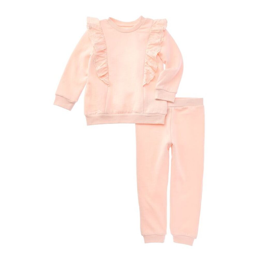 Little Me Girls  Sweatshirt Set, Pink